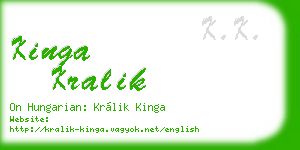 kinga kralik business card